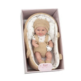 Muñeca Elegance 33cm Babyto Beige con Cuna Portable